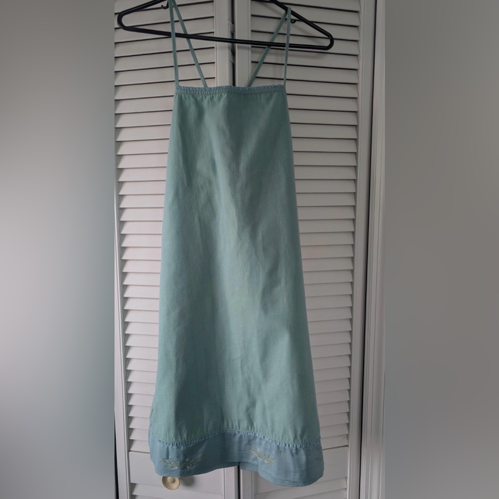 Jacadi Girl Cotton Strap Dress Size 12 Years Green